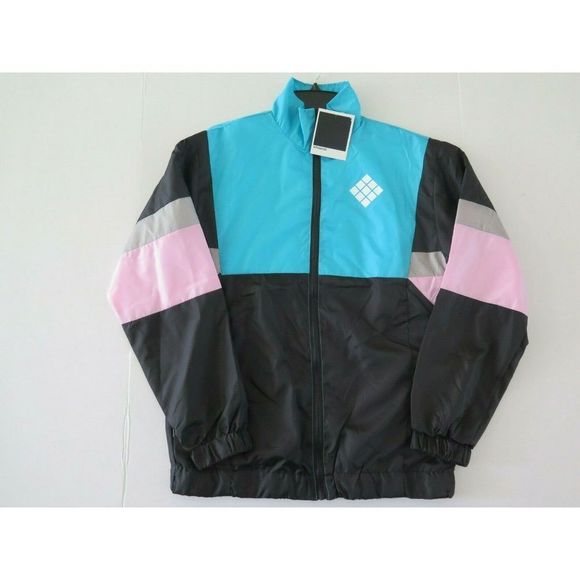POLAROID Jacket SZ Small Polyester Lightweight Bomber Style Windbreaker Retro - Picture 1 of 8